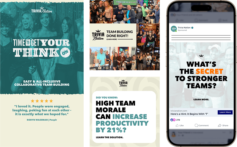 trivia nation - fixed fee ppc - meta ads design